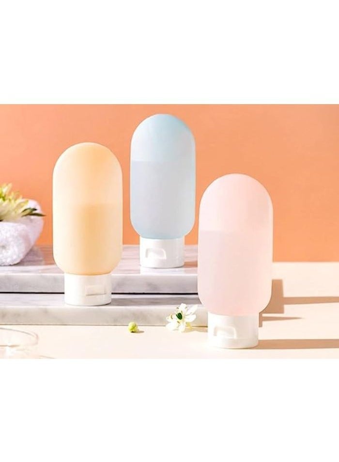 Portable Leakproof Refillable Travel Bottles for Personal Care Shampoo Lotion Soap 60ml 3pcs - Image 2