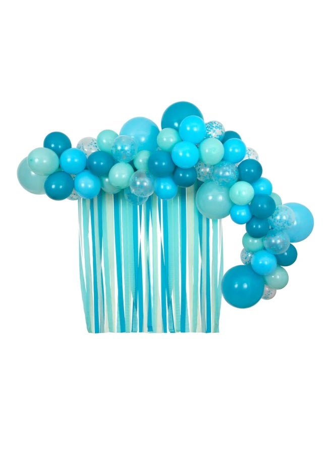 Meri Meri Balloons And Streamer Set-Blues - Image 1
