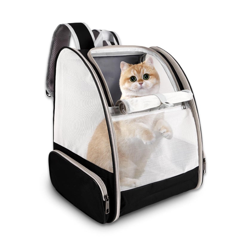 Miaoaws Cat Backpack CarrierPet Carrier Airline Approved for Small Dog Cat Puppy Kitten BunnyVentilated Mesh Design Animal Backpack for Hiking Camping Travel Bag Black - Image 2