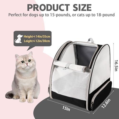 Miaoaws Cat Backpack CarrierPet Carrier Airline Approved for Small Dog Cat Puppy Kitten BunnyVentilated Mesh Design Animal Backpack for Hiking Camping Travel Bag Black - Image 3