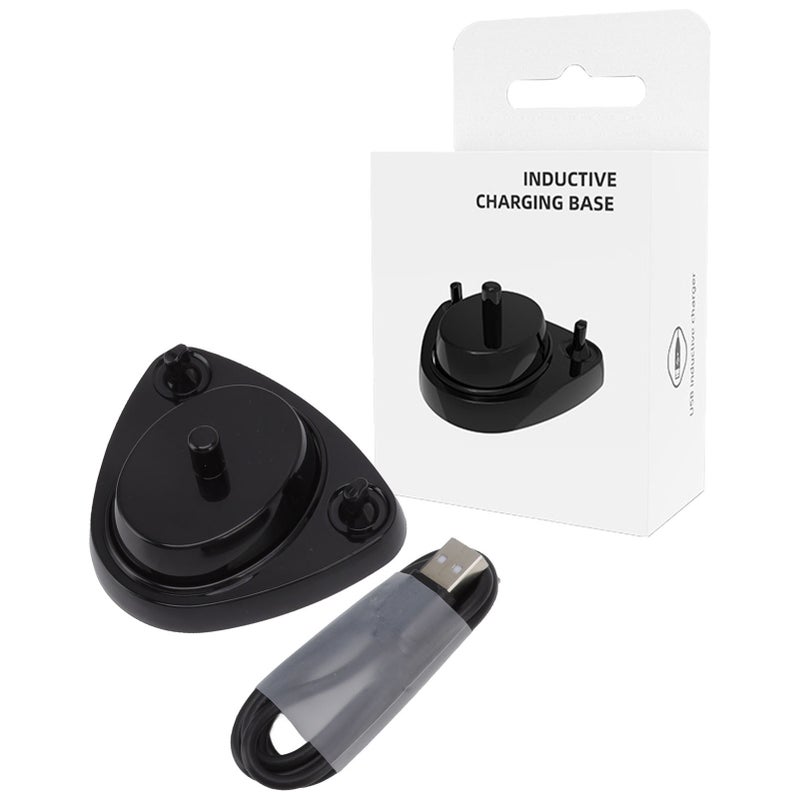 قاعدة الشحن بالتعريفية فرشاة أسنان كهربائية شاحن USB مع كابل شحن لـ D12513K D10513K D12 D16 أسود - Image 1