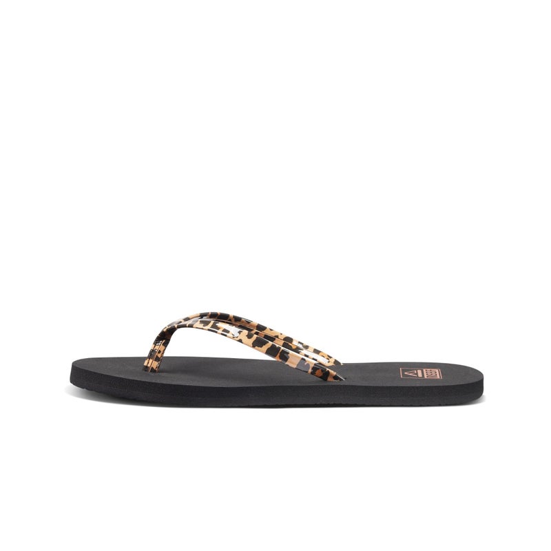 Reef Bliss Nights Womens Flip Flop, Super Lightweight and Soft Footbed, Thin Strap Beach Sandal, Classic Leopard, 9 - Image 1