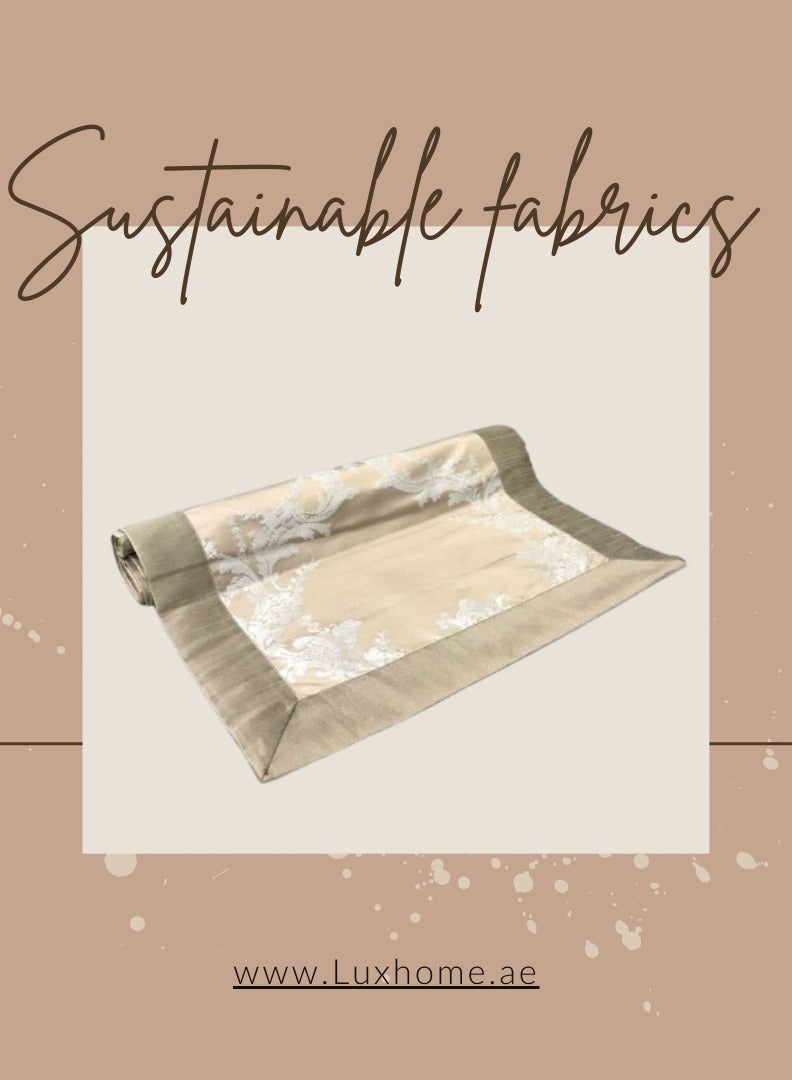 LuxHome Elegant Silver Pattern Jacquard Table Runner with Platinum Border – 45 x 175 cm - Image 4