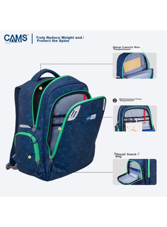 Cams Suspended Weight-reducing Backpack For Primary School Students Grades 1-4, Spine-protecting, Ultra-lightweight, Double Shoulder, Starry Purple, S03205 - Image 5
