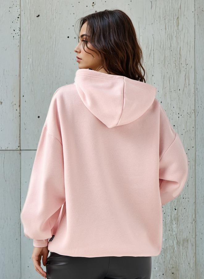 SP Characters Oversized Hoodie with Mickey and Minne Mouse Print - Image 3