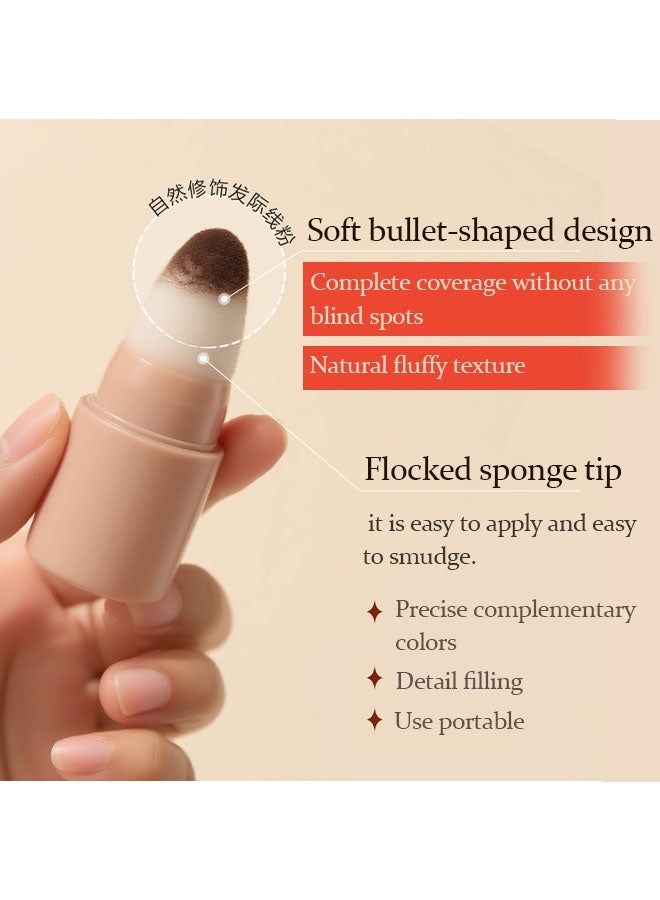 ماكس فاين بودرة لتعديل خط الشعر، قلم بودرة خط الشعر، قلم تلميع الجذور وظل الشعر، معبئ خط الشعر المقاوم للماء لتغطية الشعر الرمادي والشعر الخفيف #2ماهوجني - Image 5