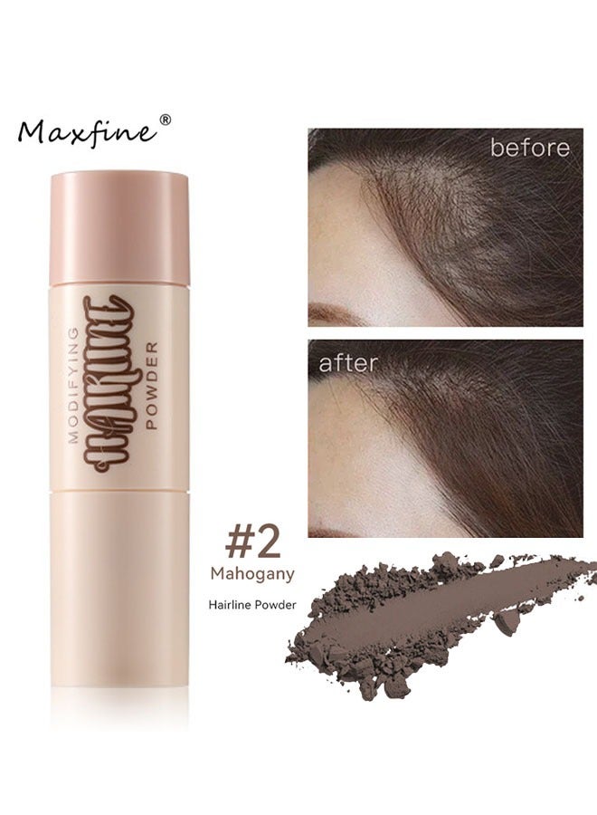 ماكس فاين بودرة لتعديل خط الشعر، قلم بودرة خط الشعر، قلم تلميع الجذور وظل الشعر، معبئ خط الشعر المقاوم للماء لتغطية الشعر الرمادي والشعر الخفيف #2ماهوجني - Image 2