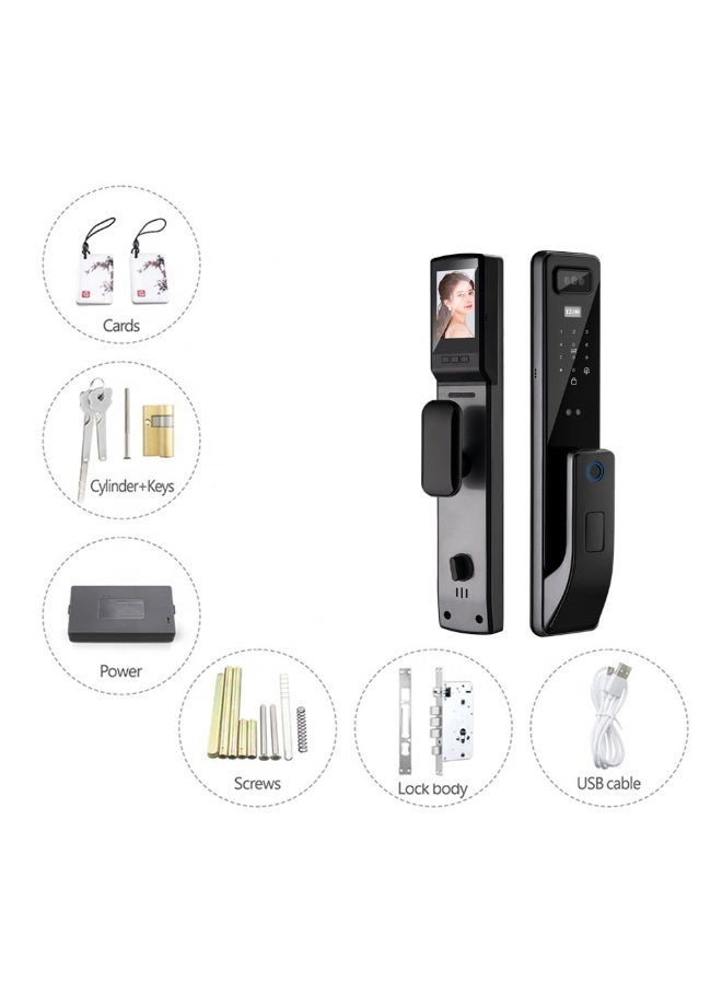 Smart Door Lock, Fingerprint Smart Door Lock, 3D Face Unlock Fingerprint Access Keyless Entry TUYA APP with 6068 Lock Mortise - Image 5