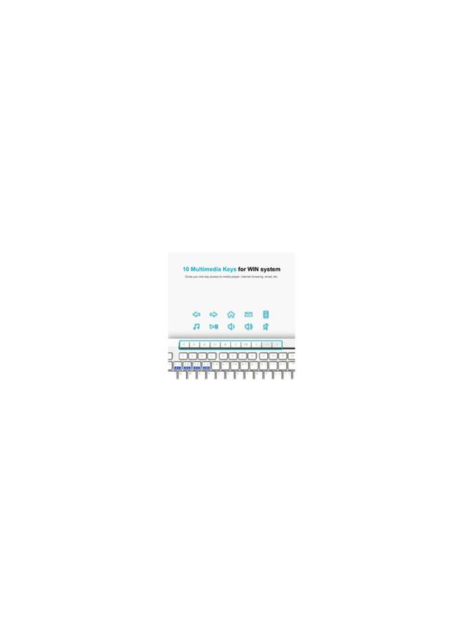 Rapoo 8200M Wireless Keyboard With Mouse Set White - Image 5