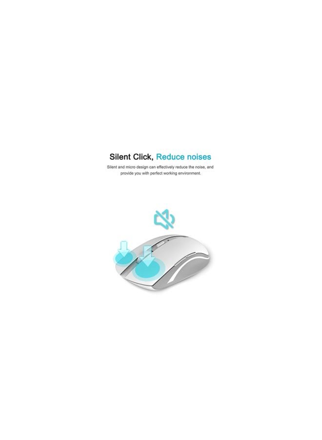Rapoo 8200M Wireless Keyboard With Mouse Set White - Image 4