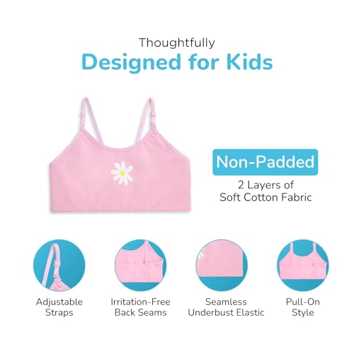 YouGotPlanB Cotton Training Bra for Pre-Teen Girls | Ages 8-16 Years | Non-Padded | Full Coverage | Breathable | Best First Bra |Bows |9-10 Years - Image 3