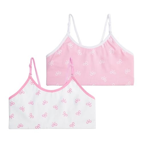 YouGotPlanB Cotton Training Bra for Pre-Teen Girls | Ages 8-16 Years | Non-Padded | Full Coverage | Breathable | Best First Bra |Bows |9-10 Years - Image 1