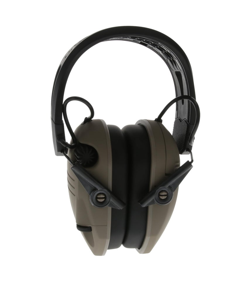 Walker's سماعات الأذن واكرز ريزور تكت-غريب - لون الأرض الداكن المسطح، حزام رأس سيليكون مركب عالي الأداء غير قابل للانزلاق - وضوح صوت طبيعي كامل نطاق ديناميكي 23 NRR - Image 2