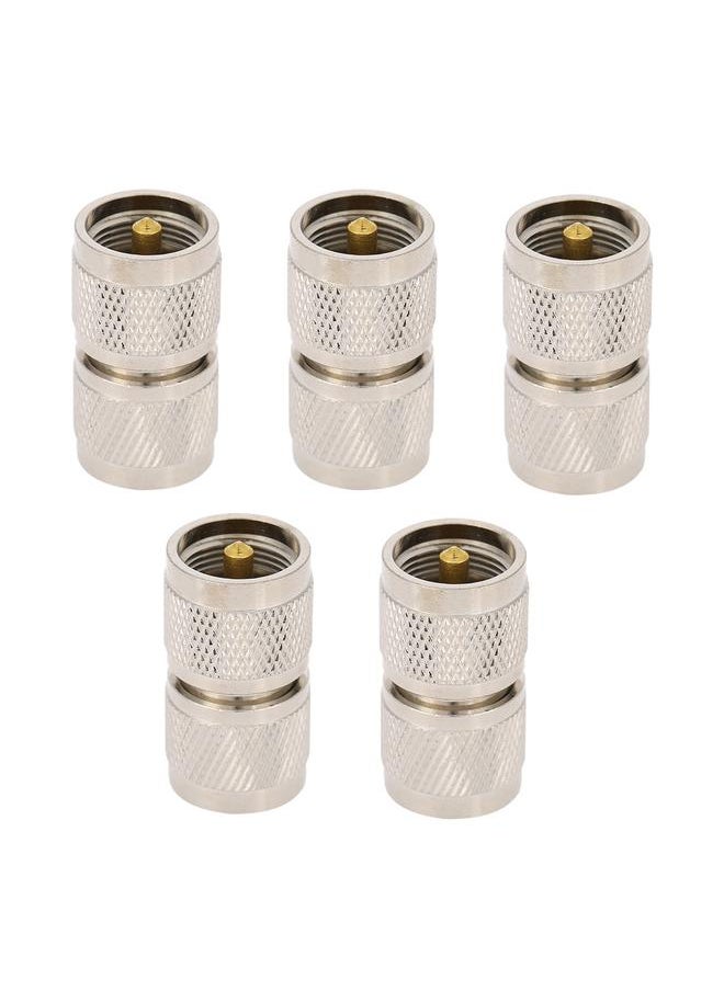 Thoraya - 5PCS UHF Male To Male Radio PL259 Electronics RF Coaxial Coax Adapter Two way Head Connector - Image 1