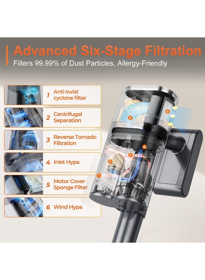 UWANT مُجدَّد - مكنسة كهربائية لاسلكية uwant مع محطة جمع الغبار التلقائية - Image 4