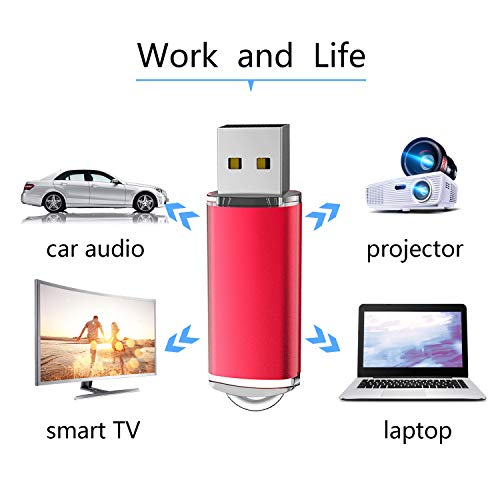 RAOYI 10PCS 8GB USB Flash Drive USB 2.0 Memory Stick Bulk Thumb Drive Pen Drive Jump Drive-Red - Image 5