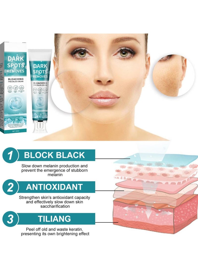 إيلهو كريم تبييض النمش يزيل البقع الداكنة ويوحد لون البشرة، يزيل النمش، يرطب البشرة بعمق، يصحح البقع الداكنة، 20 جرام - Image 2