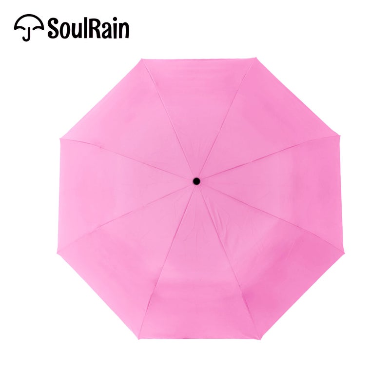 SoulRain Umbrellas for Rain, Durable & Compact Umbrella, Backpack, Purse, Portable Umbrella for Travel - Auto Open Close Strong Fiberglass(Pink) - Image 2