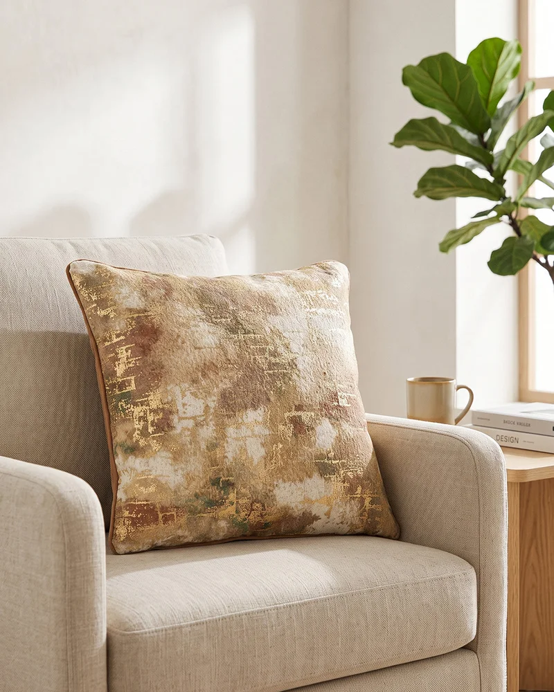 Redtag Multicolour Foil Print Cushion 45cm x 45cm