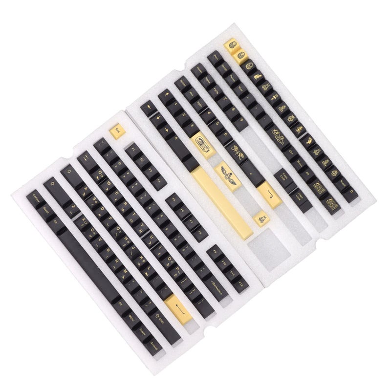 أغطية المفاتيح PBT ذات الطابع الفرعوني المصري 132 مفتاحًا بدون حروف مع شكل الكرز والتصعيد من 5 جوانب - Image 4