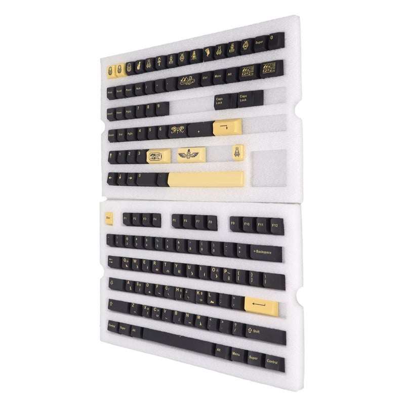 أغطية المفاتيح PBT ذات الطابع الفرعوني المصري 132 مفتاحًا بدون حروف مع شكل الكرز والتصعيد من 5 جوانب - Image 5