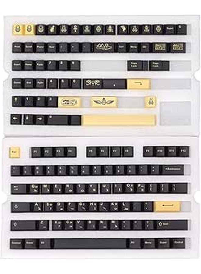 أغطية المفاتيح PBT ذات الطابع الفرعوني المصري 132 مفتاحًا بدون حروف مع شكل الكرز والتصعيد من 5 جوانب - Image 1