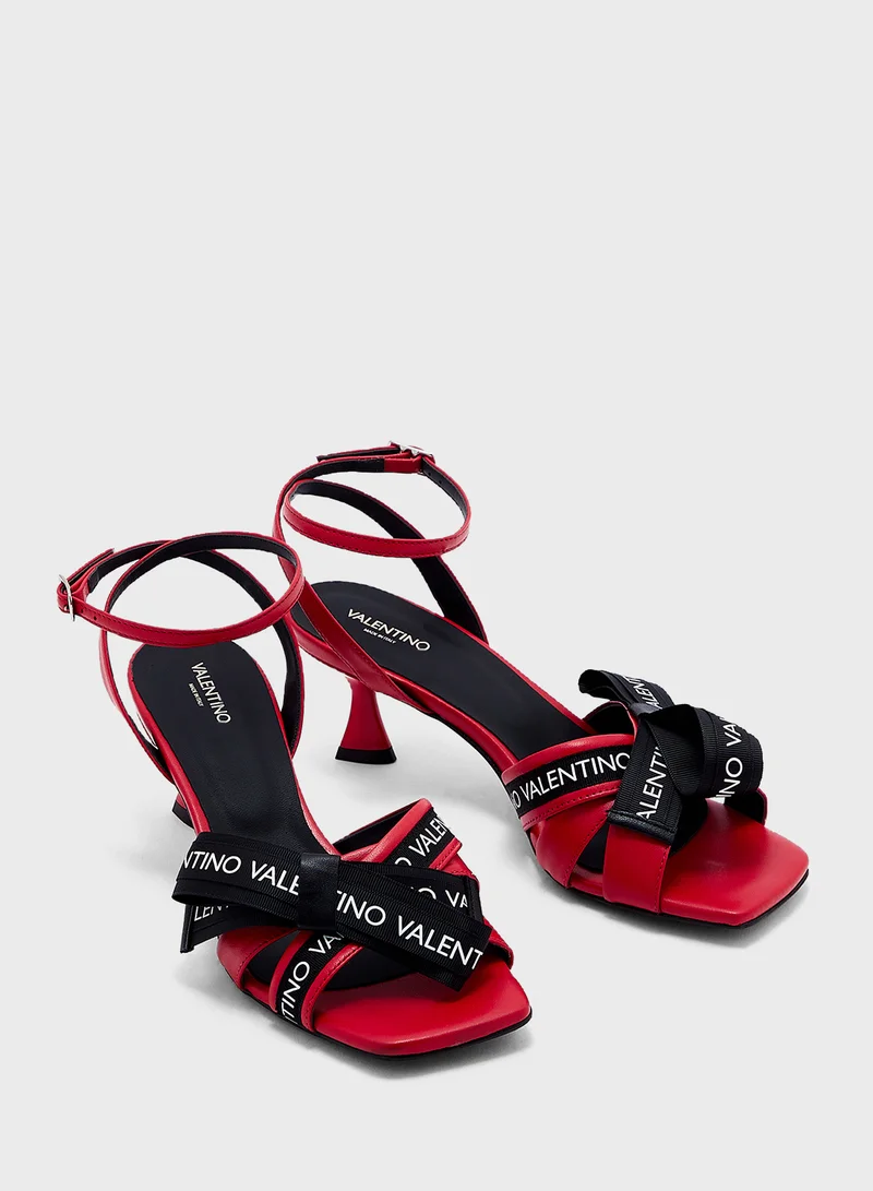VALENTINO BY MARIO VALENTINO Ankle Strap Mid Heel Sandals