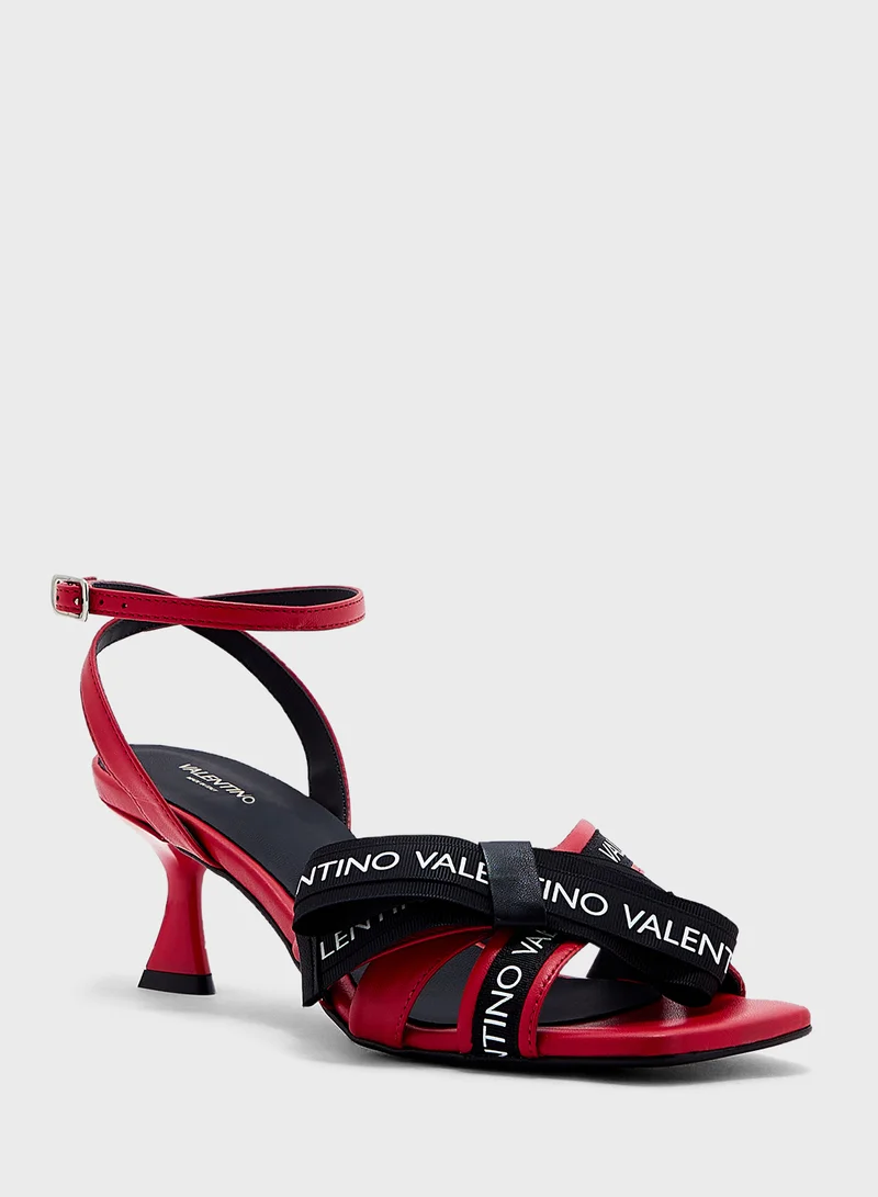 VALENTINO BY MARIO VALENTINO Ankle Strap Mid Heel Sandals