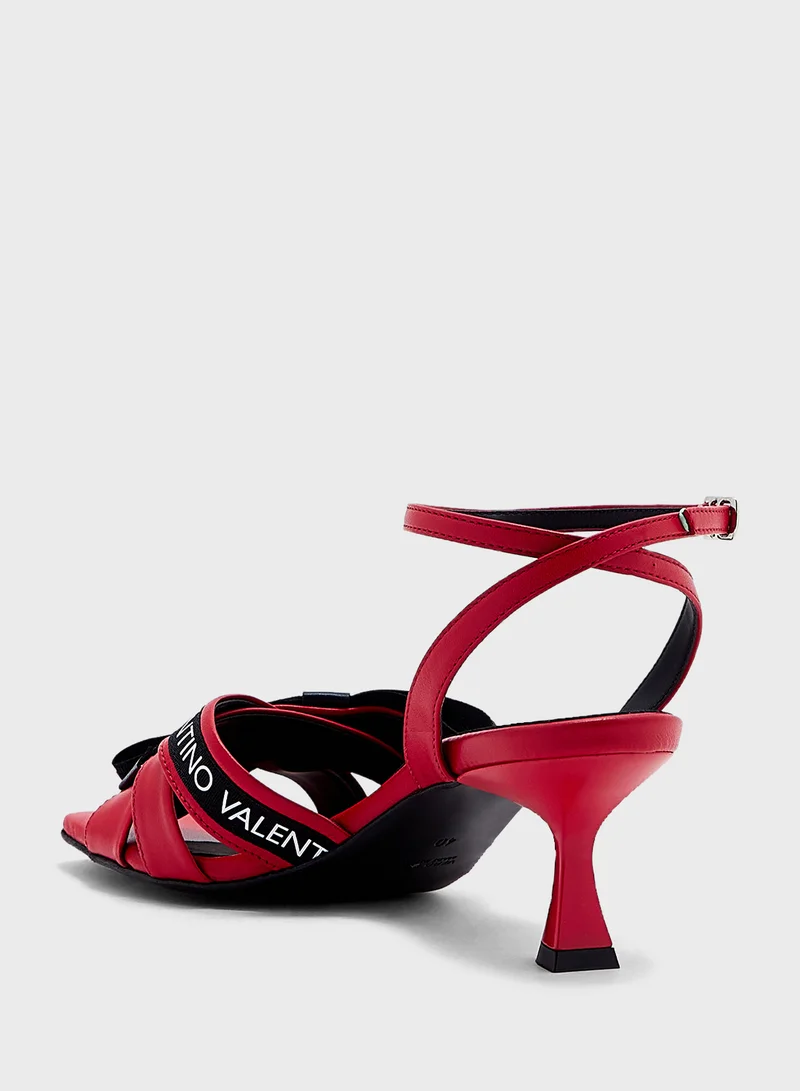 VALENTINO BY MARIO VALENTINO Ankle Strap Mid Heel Sandals
