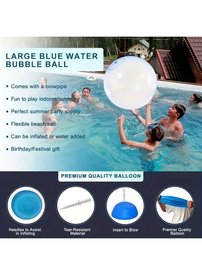 Giant Inflatable Water Ball TPE Material 15.75 Inch No Electricity Needed Outdoor Fun - Image 5