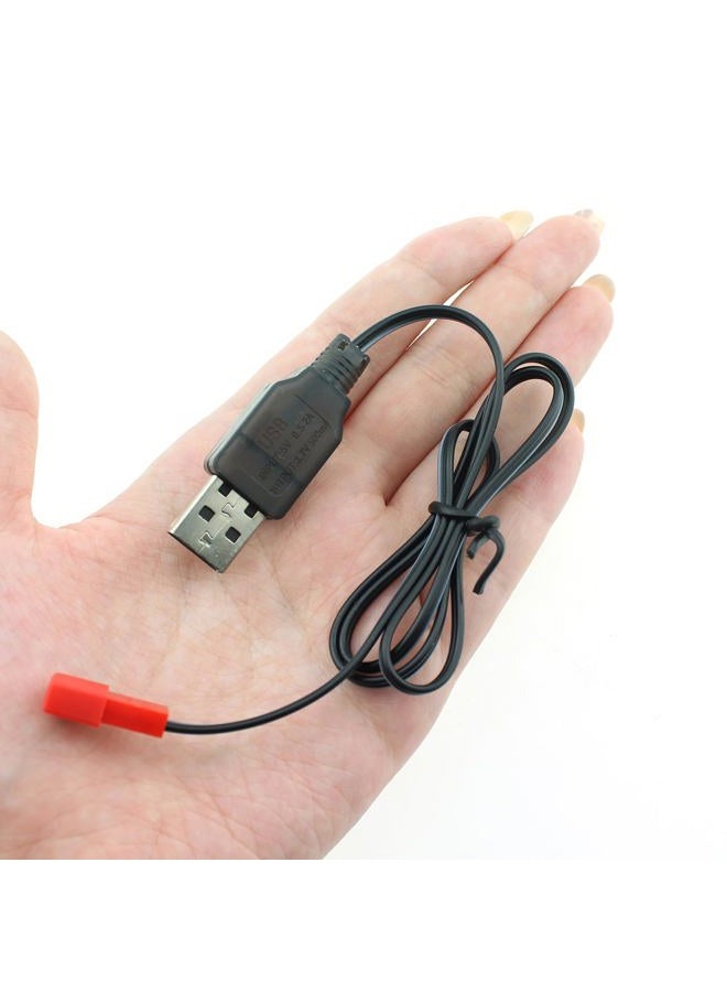 Maxmoral 3PCS Black USB Charging Cable JST Plug 3.7V USB Lithium Battery Charger for RC Aircraft Helicopter Toy Accessory - Image 5