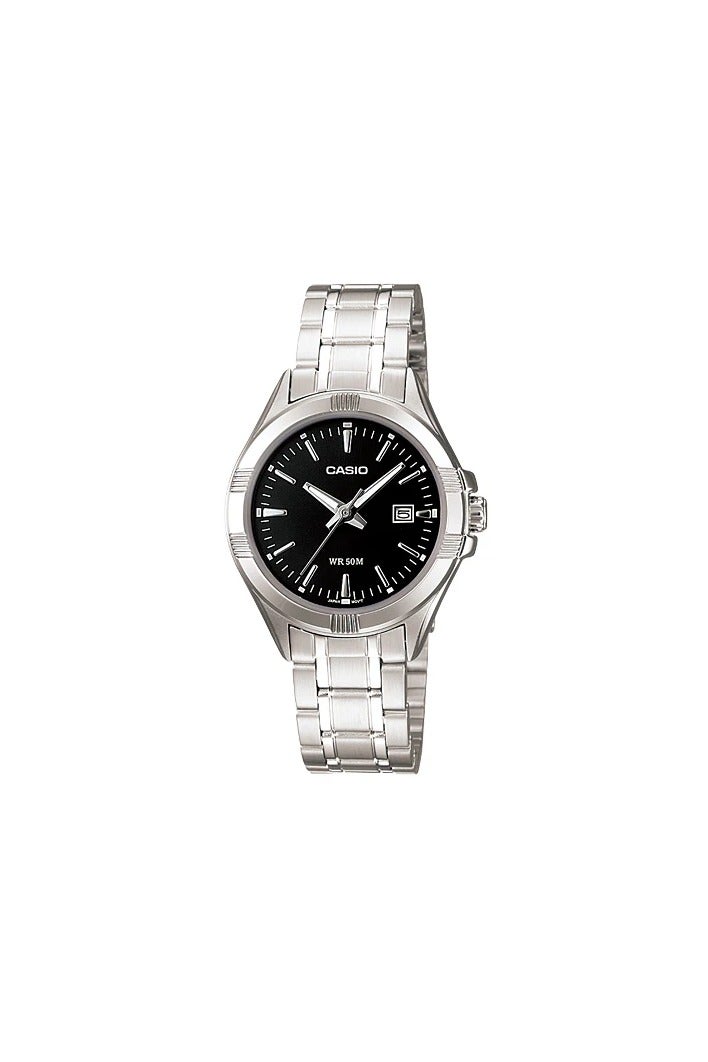 Casio Women'S Black Dial Stainless Steel Band Watch Ltp 1308D 1A, Quartz, Analog - Image 1