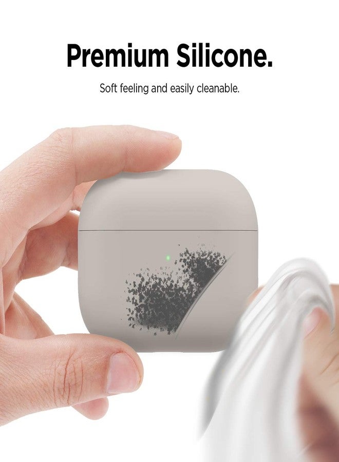 elago Liquid Silicone Case Compatible with AirPods Pro Case Cover - Triple Layer Protection, Safeguard Design, Supports Wireless Charging, Visible LED Light [Stone] - Image 5