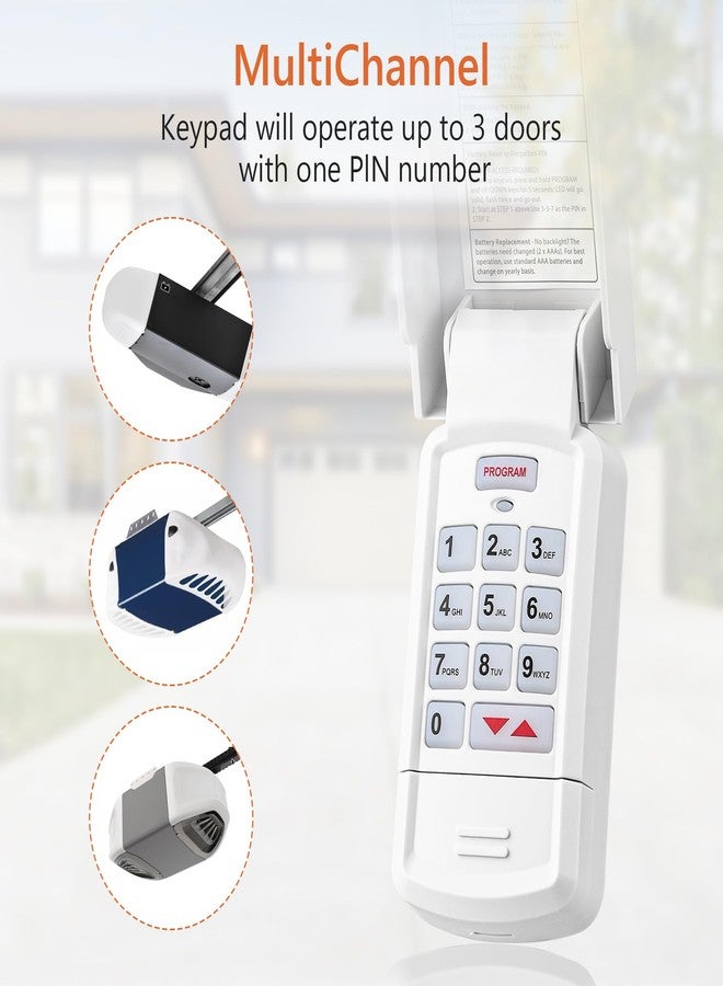 Aooashet for Overhead Garage Door Opener Keypad, Compatible with All Overhead/Genie Garage Door Openers, Work with Model GK-R 37332R OKP-BX GK-BX GWKP, GWK-IC, ACSDG, ACSDA1, ACSD1G, B8QACSDA, B8QACSDA1 - Image 3