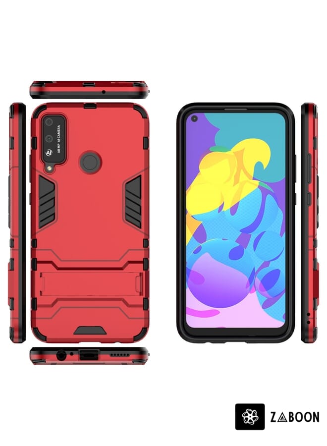 Zaboon Protective Case Cover For Huawei Honor Play 4T PC + TPU Shockproof Protective Case with Invisible Holder - Image 2