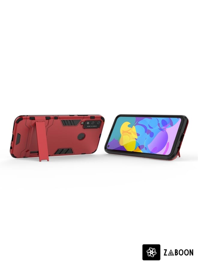 Zaboon Protective Case Cover For Huawei Honor Play 4T PC + TPU Shockproof Protective Case with Invisible Holder - Image 5