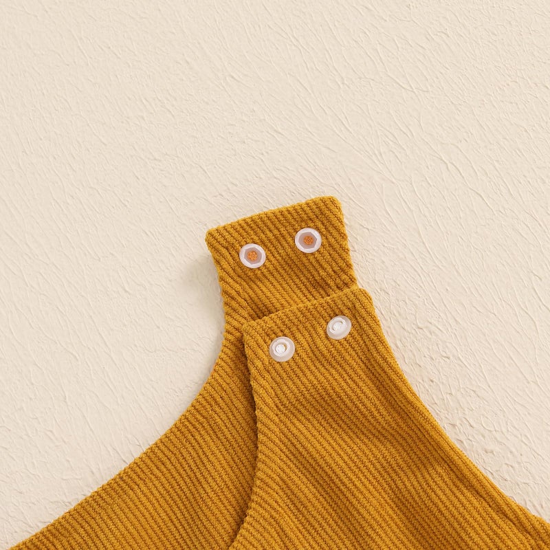 Lamuusaa Toddler Baby Boy Birthday Outfit Sleeveless One Embroidery Birthday Romper Corduroy Jumspuit Cake Smash Outfits (Light Brown, 12-18 Months) - Image 3