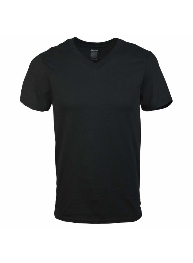 Gildan Men's V-neck T-shirts, Multipack, Style G1103, Black (6-pack), M - Image 4