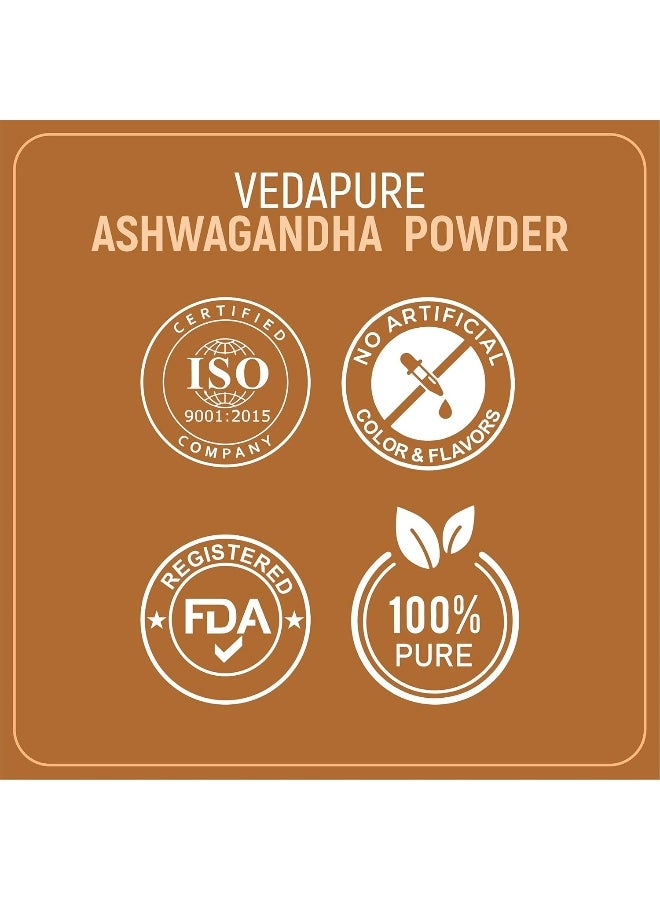 VEDAPURE Natural And Pure Ashwagandha Powder Supports Anxiety And Stress 100Gm Pack Of 1  - Image 5