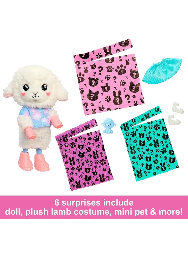 Barbie Barbie Cutie Reveal Cozy Cute Tees Series Chelsea Doll & Accessories, Plush Lamb, Blonde Small Doll  - Image 5