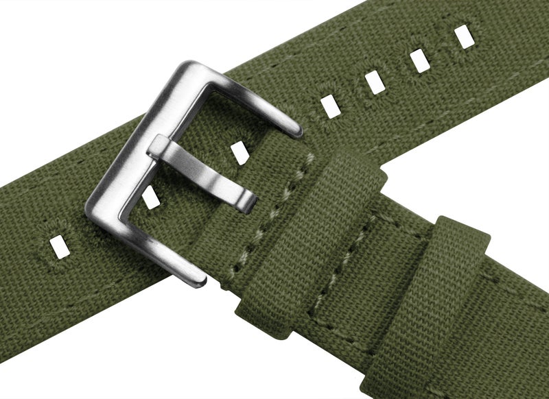 Barton Watch Bands أشرطة ساعات بارتون - أشرطة قماشية للإطلاق السريع، عسكري أخضر، 20 مم - Image 4