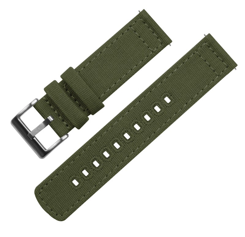Barton Watch Bands أشرطة ساعات بارتون - أشرطة قماشية للإطلاق السريع، عسكري أخضر، 20 مم - Image 2