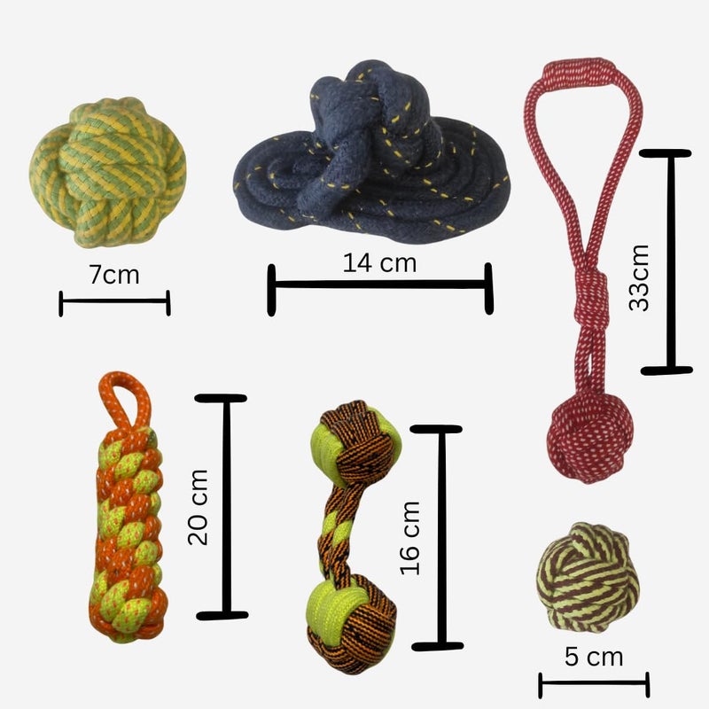 Healing Leaf Cotton Rope Toys | for Chewing, Teething, Playing & Training | All Breed & Sizes |Puppy, Small, Medium and Largw Dogs (Color May Vary) - Image 2