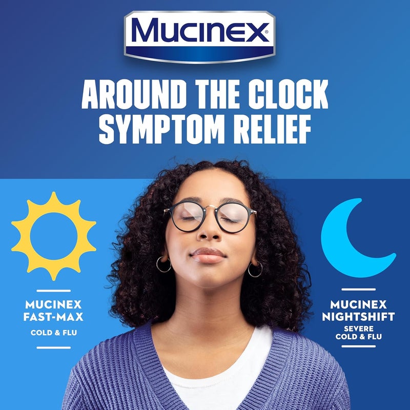 MUCINEX ماكسيموم سترينغث فاست ماكس كولد فلو ونايت شيفت ألين وان ملتي سيمبتم رليف سائل 6 أونصة سائلة عبوة 2 عدد 1 - Image 4