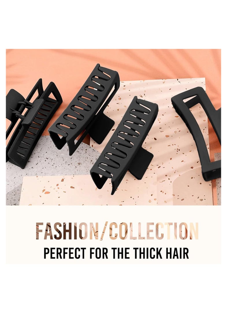 HX 18 Pack Hair Claw Clips,Hair Clips For Women,Large Hair Claw Clips For Thick Hair,Nonslip Matte Hair Clips Hair Accessories Women Girl Birthday Christmas Gift (18 Pack BLack) - Image 2