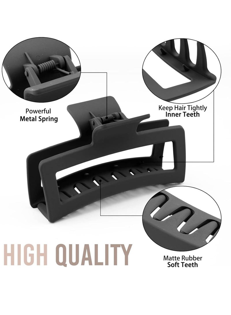 HX 18 Pack Hair Claw Clips,Hair Clips For Women,Large Hair Claw Clips For Thick Hair,Nonslip Matte Hair Clips Hair Accessories Women Girl Birthday Christmas Gift (18 Pack BLack) - Image 4