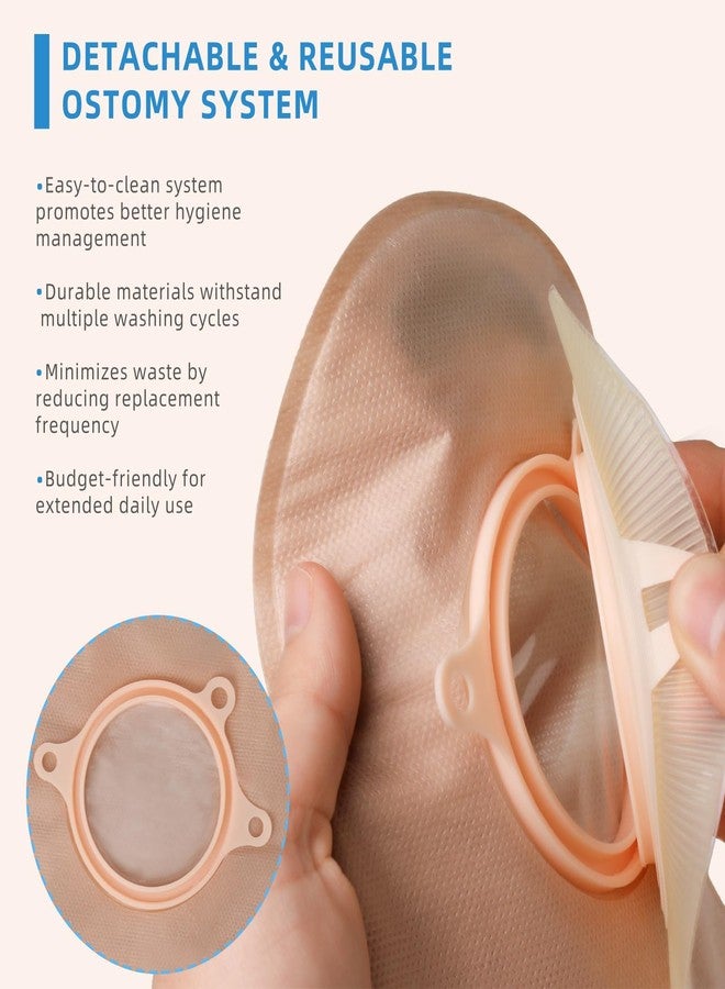 KONWEDA Colostomy Bags Convex Two Piece System | Ostomy Bags Ostomy Supplies Drainable Pouches with Belt Buckle | 15pcs Pouches + 6pcs Convex Barriers - Image 4