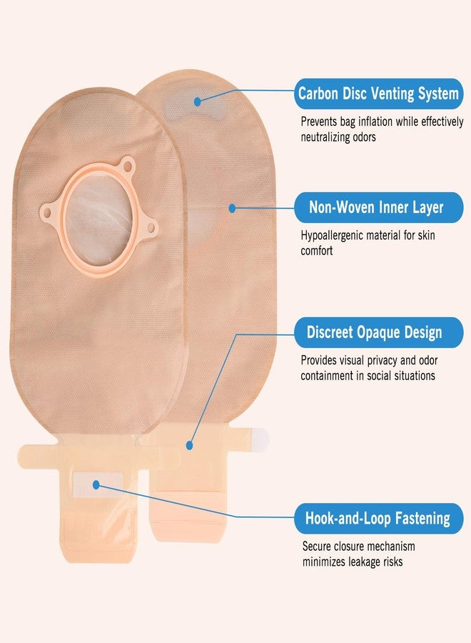 KONWEDA Colostomy Bags Convex Two Piece System | Ostomy Bags Ostomy Supplies Drainable Pouches with Belt Buckle | 15pcs Pouches + 6pcs Convex Barriers - Image 2