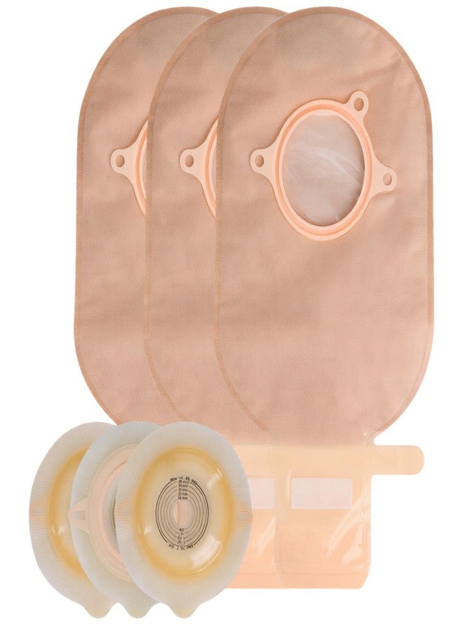 KONWEDA Colostomy Bags Convex Two Piece System | Ostomy Bags Ostomy Supplies Drainable Pouches with Belt Buckle | 15pcs Pouches + 6pcs Convex Barriers - Image 1
