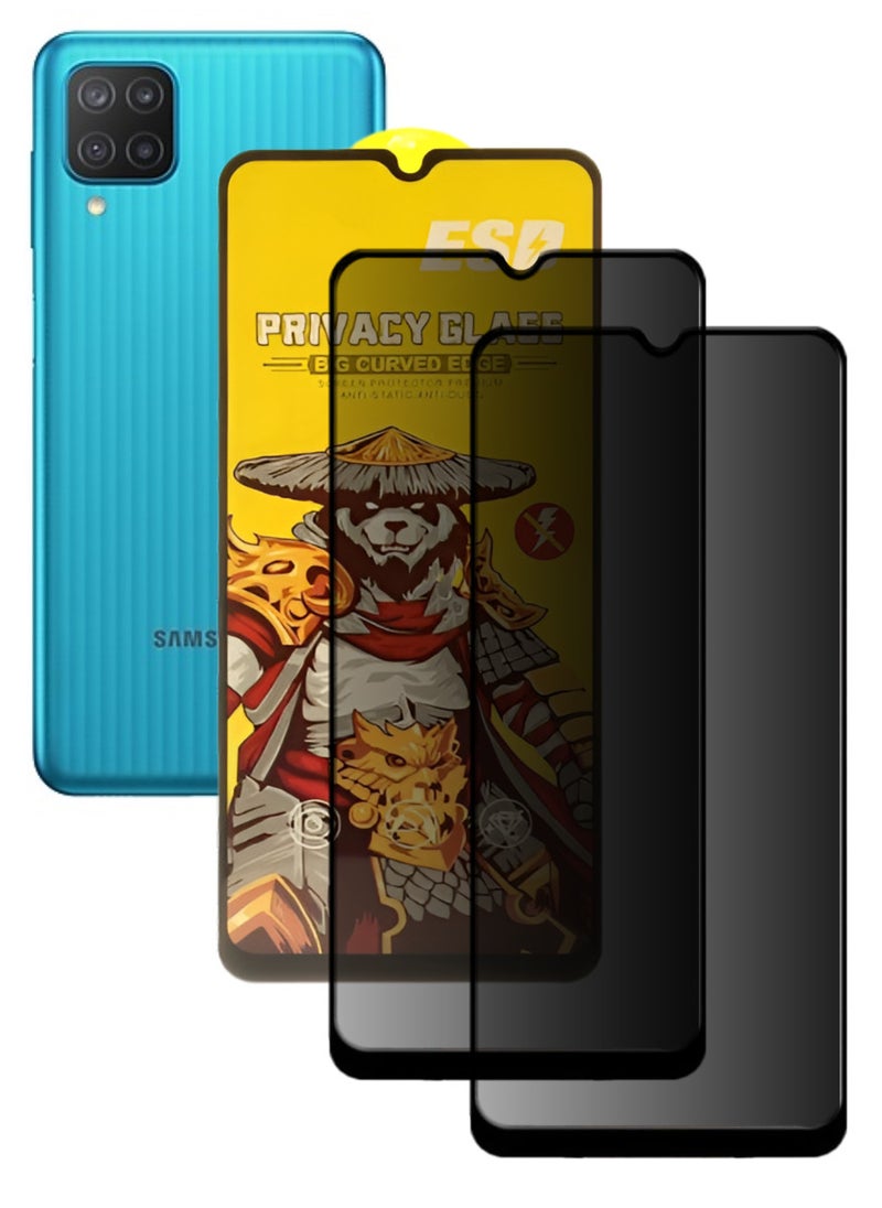 ESD 2 Pieces Tempered Dustproof Privacy Glass Screen Protector Compatible For Samsung Galaxy M12 - Image 1